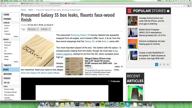 NEW Samsung Galaxy S5 Full Box LEAKED Specs !