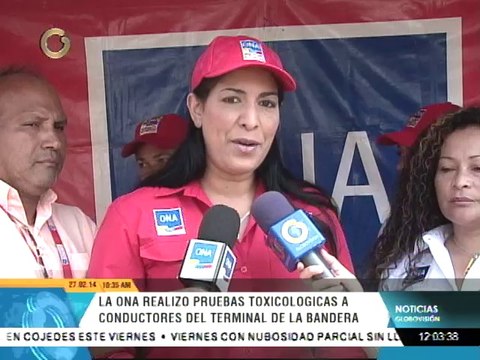Realizan pruebas antidrogas a conductores del terminal La Bandera