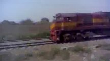 Pakistan Railways trains running parallel, by Ali Rajput