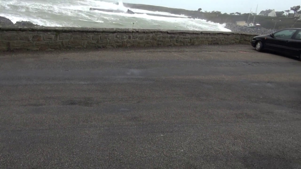 Tempête Ulla : en Bretagne sur le port de Doellan