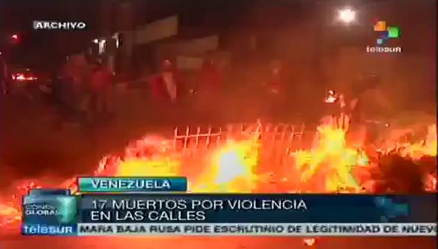 Se eleva a 17 número de muertos por protestas fascistas en Venezuela