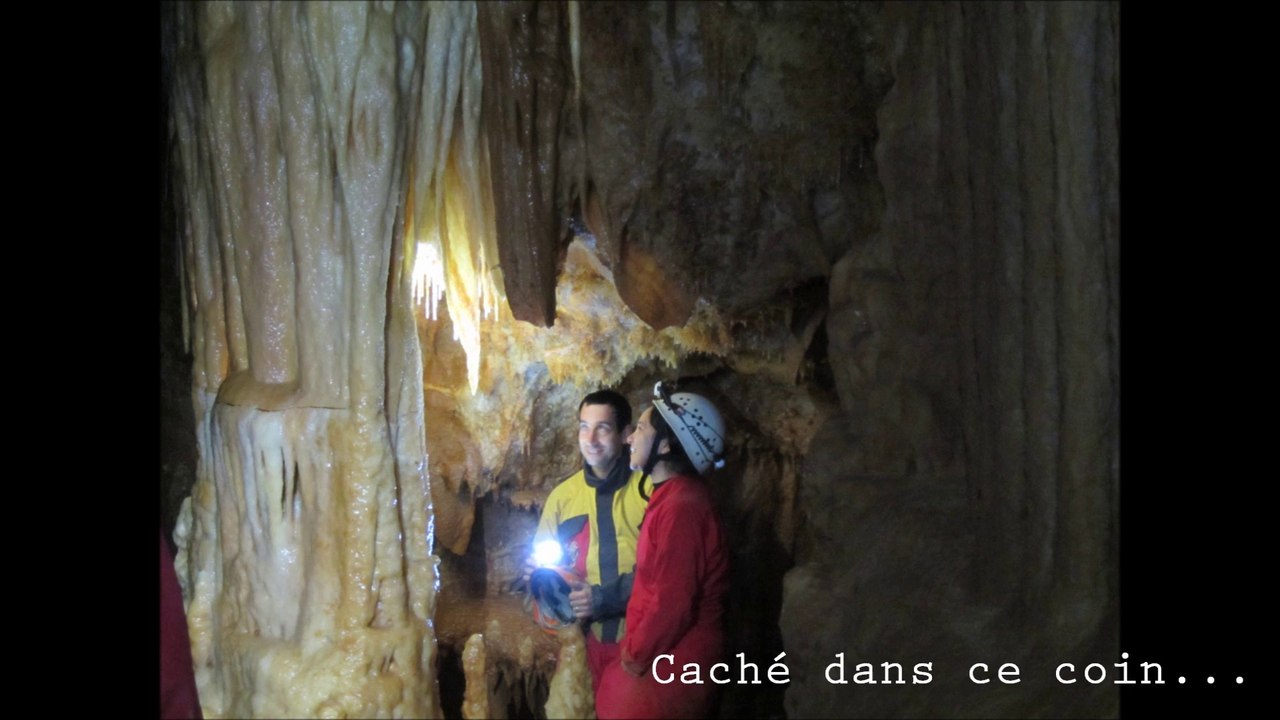 spéléo à l'aven d'Orgnac