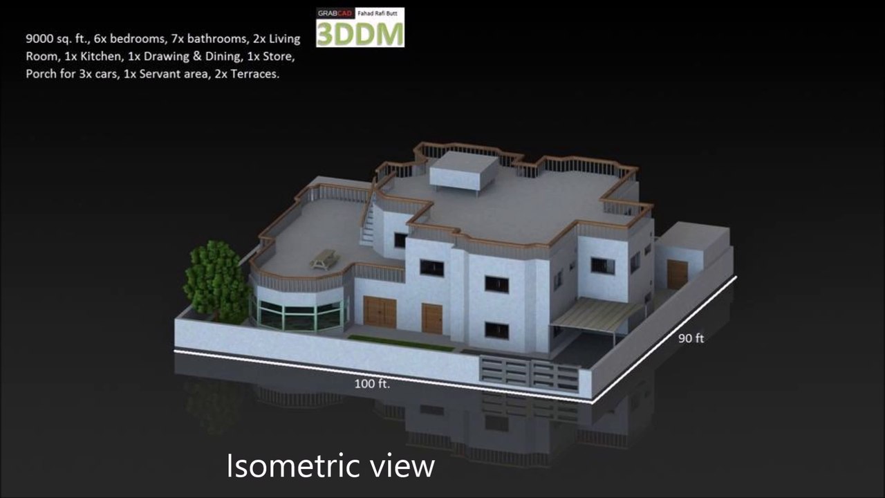 9,000 Sq.ft. House Plan for Sale