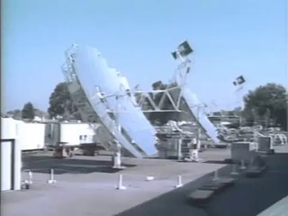 Stirling dish solar tracking time lapse