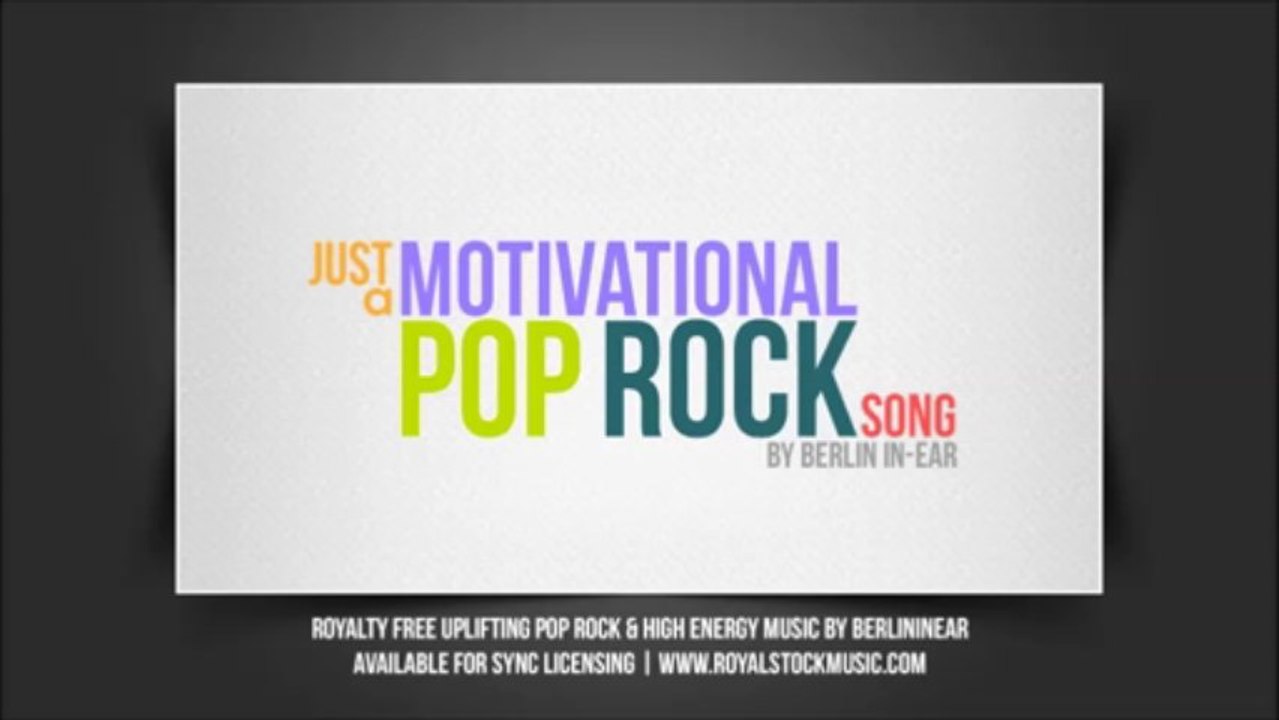 Just a Motivational Pop Rock Song | Lite Pop Rock, High Energy, Uplifting | Royalty Free Stock Music by royalstockmusic.com @ Audiojungle