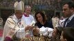Pope Francis baptizes 32 babies in Sistine Chapel