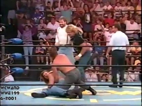 WWF Bunkhouse Buck and Dick Slater vs Men at Work