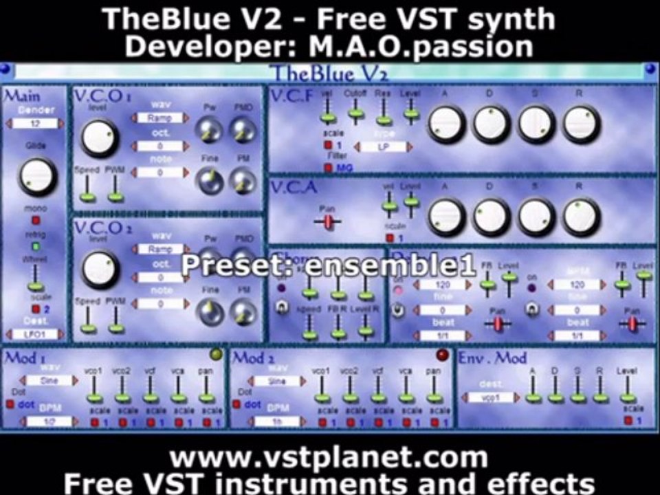 TheBlue V2 - Free VST synth - vstplanet.com