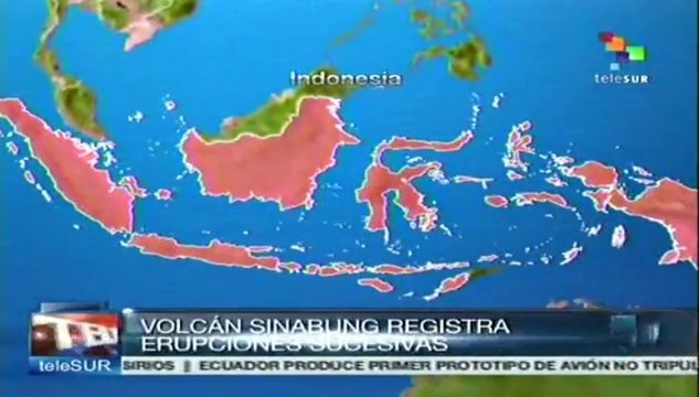 Más de 25 mil damnificados deja erupción del volcán Sinabung
