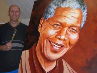 Hommage à un grand homme " Nelson Mandela " - Olivier Lemennicier Artiste peintre