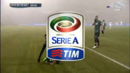 Domenico Berardi goal sassuolo 2-2 ac milan serie a 12/1/14