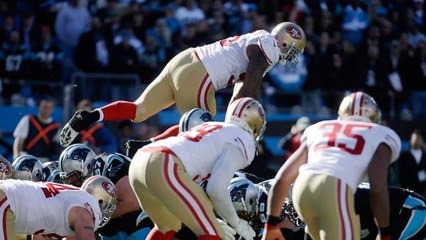 Ahmad Brooks leaps early, Cam Newton flops