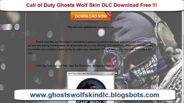 Get Call Of Duty Ghosts Wolf Skin DLC Codes