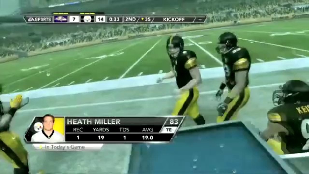 Madden NFL 12 - Ravens vs Steelers 2nd Quarter