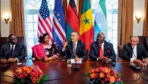 President Joyce Banda meeting with US President Barack Obama