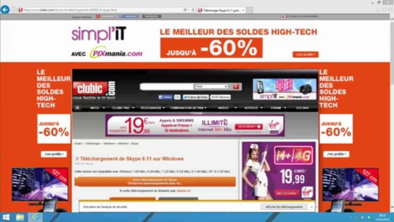 Installer la version Bureau de Skype dans Windows 8.1