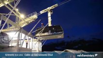 Première montée test téléphérique Grimentz-Zinal - Val d'Anniviers Video