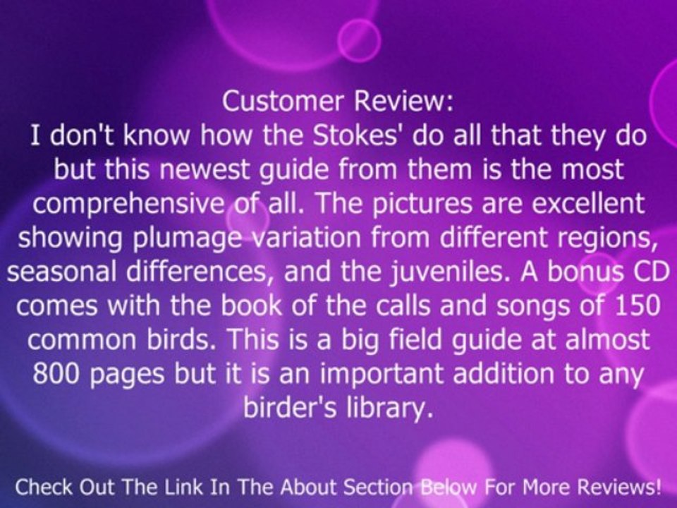 The Stokes Field Guide to the Birds of North America (Stokes Field Guides) Review