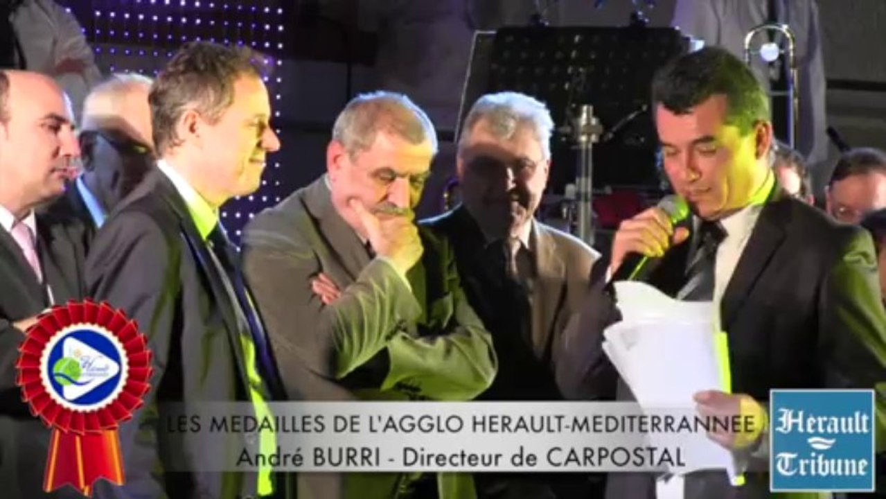 HERAULT - 2014 - André BURRI honoré de la Médaille d'honneur de la Communauté d'Agglomération HERAULT MEDITERRANNEE