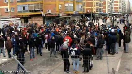 Disturbios durante las protestas en Burgos