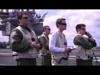 Multiple planes land and take off a moving carrier!