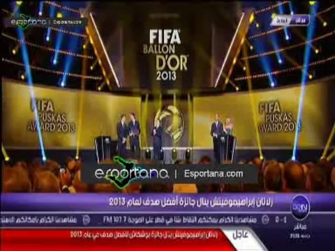 زلاتان إبراهيموفيتش ينال جائزة بوشكاش لأفضل هدف في العالم عام 2013
