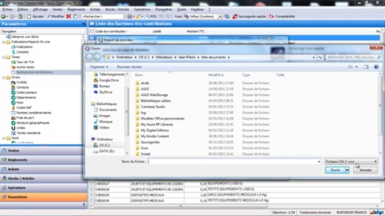 EBP Gestion Commerciale Open Line : L'éco-contribution