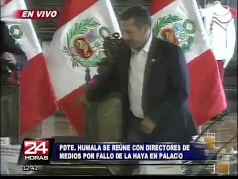 Presidente Humala y directores de medios se reunieron por fallo de La Haya