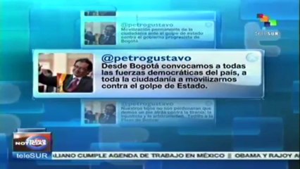 Responde, a través de Twitter, Petro a Ordóñez