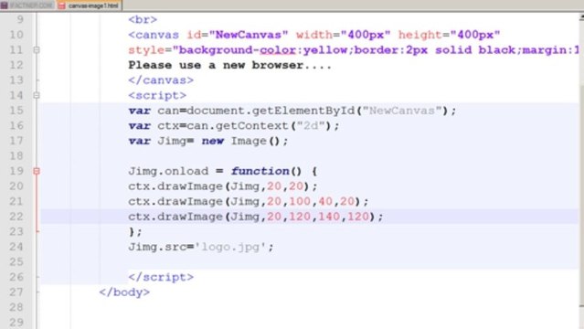 HTML5 canvas tutorial Images using inline css & javascript in Urdu Hindi