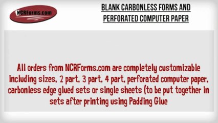 Carbonless Forms 2 - 3 Part C3 Parts Carbonless