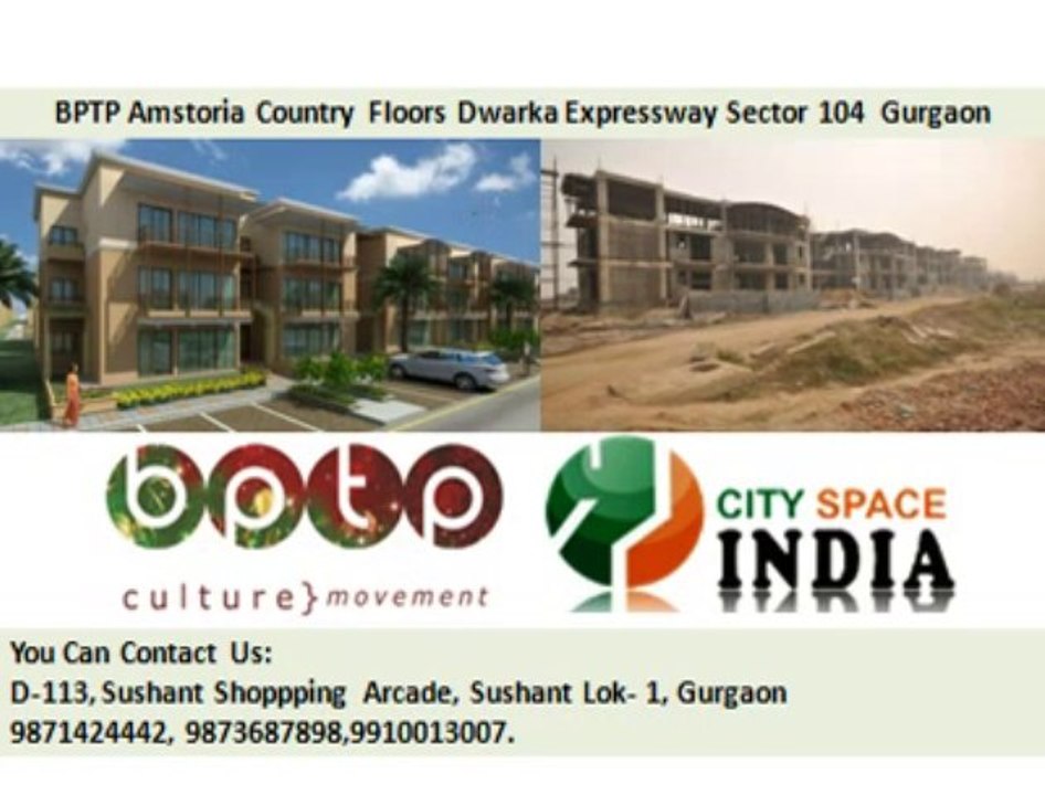 3BHK @9873687898@bptp amstora floor on dwark expressway gurgaon