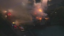 U.S. apartment building catches fire