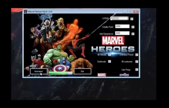 Marvel Heroes Hack -All Heroes-Godmode-Unlimited Power-Credits-All costiumes-Add Exp