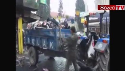 Osmaniye'de tekstil mağazası yandı