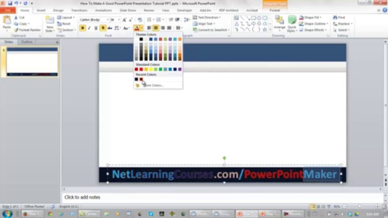 Effective PowerPoint Presentations - How To Add Text To PowerPoint 2