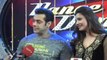 Salman Khan and Daisy Shah arrive to promote their film Jai ho on the sets of Zee TV's Dance India Dance