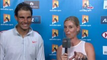 Rafael Nadal Interview for Eurosport after his match against Tomic at Australian Open 2014