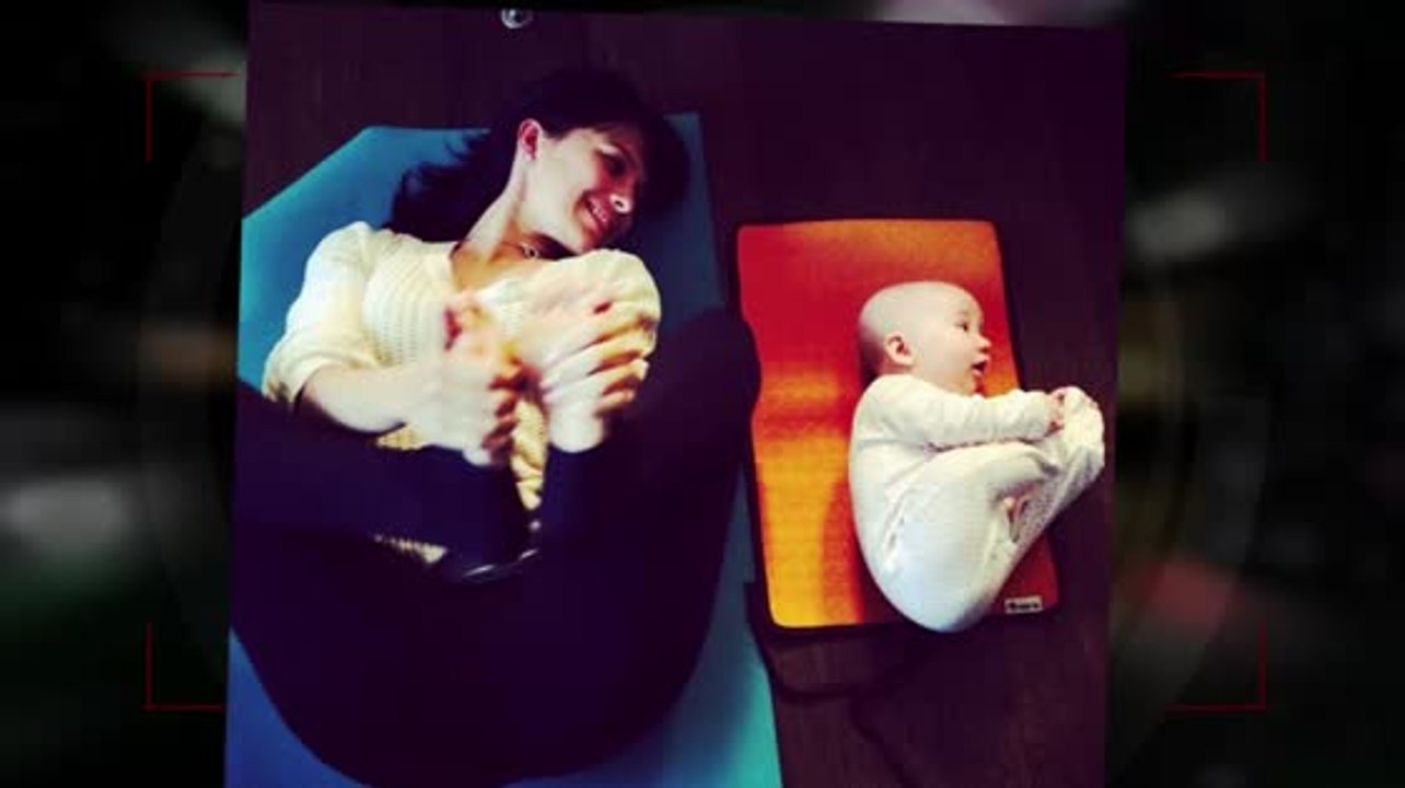 Hilaria Baldwin und Baby Carmen machen gemeinsam Yoga
