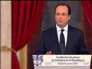 Hollande: "Il nous faut produire plus, mieux. Il nous faut agir sur l'offre" - 14/01