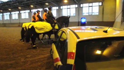 Entraînement de la police à cheval