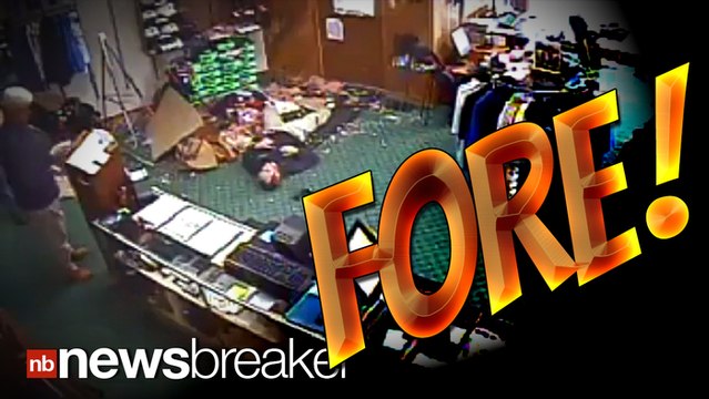 Man Falls Through Ceiling into Golf Pro Shop; Continues on As If Nothing Happened