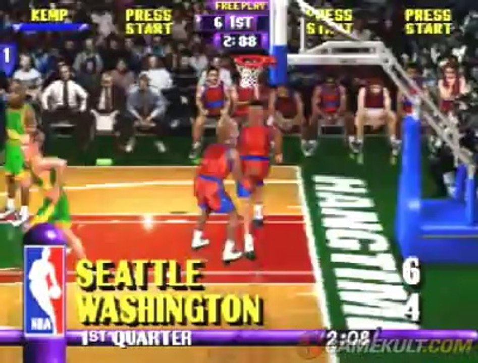 NBA Hangtime - He's on fire !