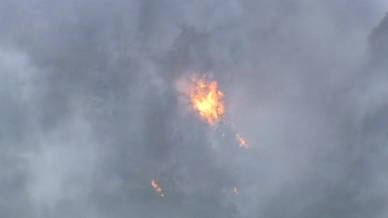 Fleeing the fires in Chile