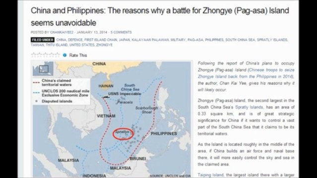 ALERT NEWS The reasons why China battle for Zhongye (Pag-asa) Island seems unavoidable.