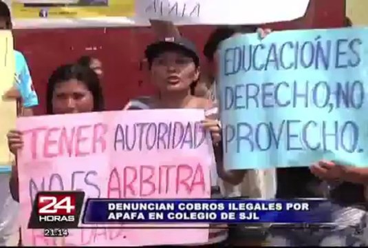 San Juan de Lurigancho: padres de colegio protestan por cobros indebidos