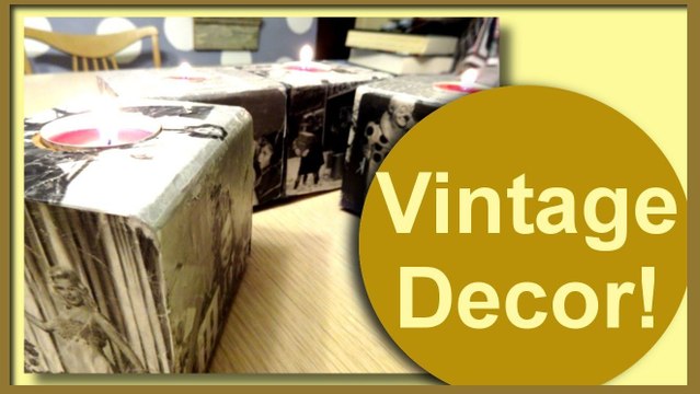 DIY Holiday Decor - Vintage Themed Tealight Candle Holders - #Holiganza