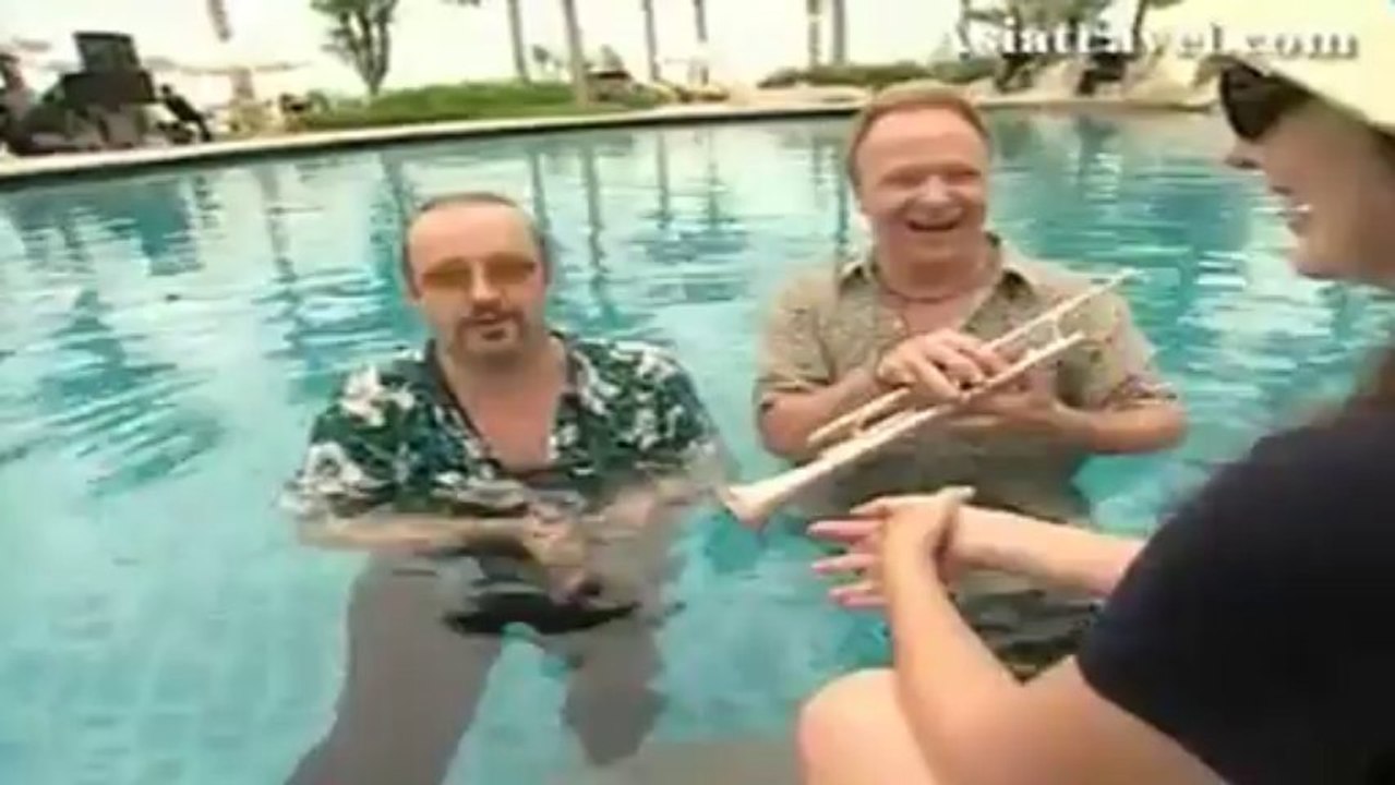 Music Playing In swiming pool