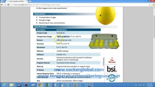 Egg shaped temperature recorder data logger by Cryopak, USA | Vacker UAE
