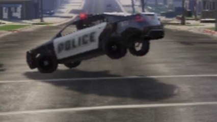 Funny GTA 5 Glitch: Derpy Police Car (WTF)